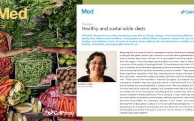 Camila Corvalán en Revista Cell Press Med: Especial Voces sobre “Dietas saludables y sustentables”
