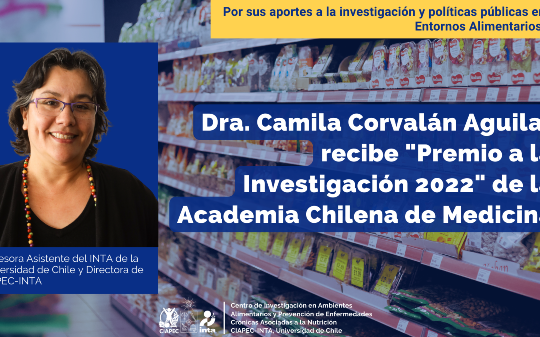 Academia Chilena de Medicina otorga el “Premio a la Investigación 2022” a la Dra. Camila Corvalán Aguilar