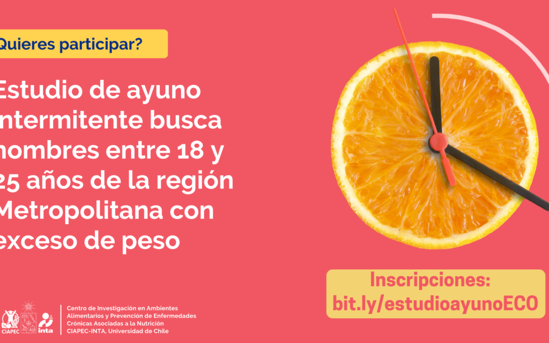 Estudio de investigadora del INTA de la Universidad de Chile busca participantes para evaluar beneficios del ayuno intermitente