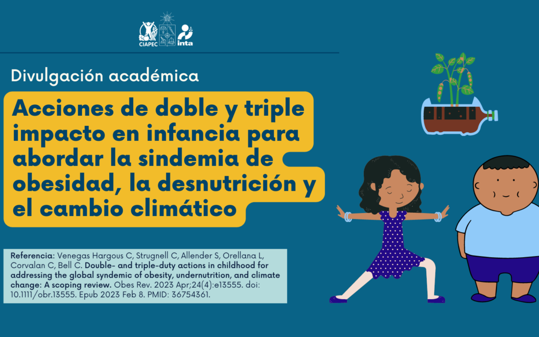 [DIVULGACIÓN] Acciones de doble y triple impacto para abordar la sindemia de obesidad, la desnutrición y el cambio climático