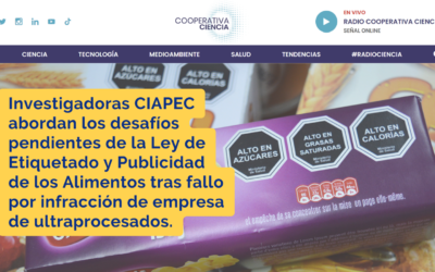 Investigadoras CIAPEC abordan los desafíos pendientes de la Ley de Etiquetado tras por infracción de empresa de ultraprocesados