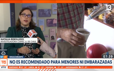 Entrevista en Canal 13 a Natalia Rebolledo por nuevo etiquetado en alimentos que contengan edulcorantes