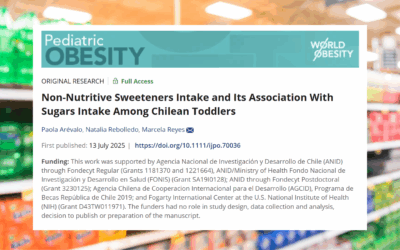 El 76% de niños y niñas de 3 años en Chile consume al menos un edulcorante no nutritivo y esto no se asocia con una menor ingesta de azúcares