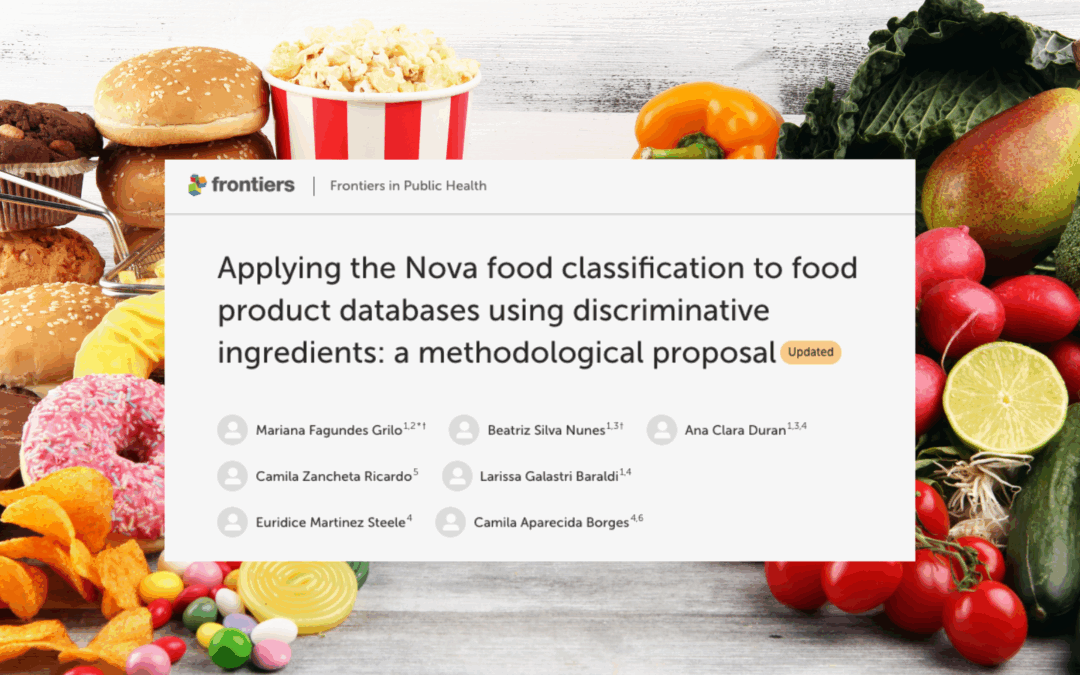 Aplicando la clasificación Nova a bases de datos de productos alimenticios utilizando ingredientes discriminativos: una propuesta metodológica