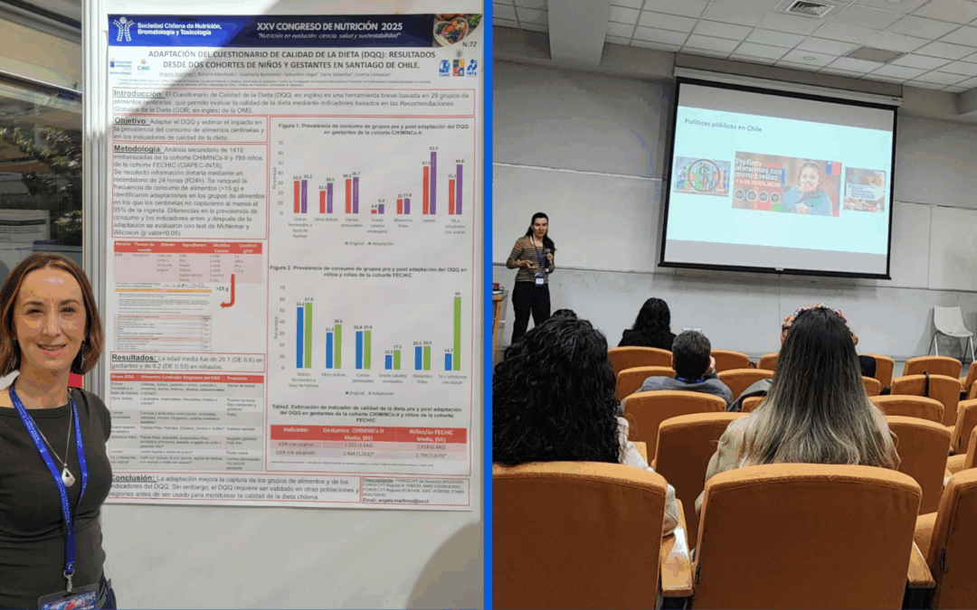 Camila Zancheta y Ángela Martínez participaron en el XXV COngreso de Nutrición de SOCHINUT